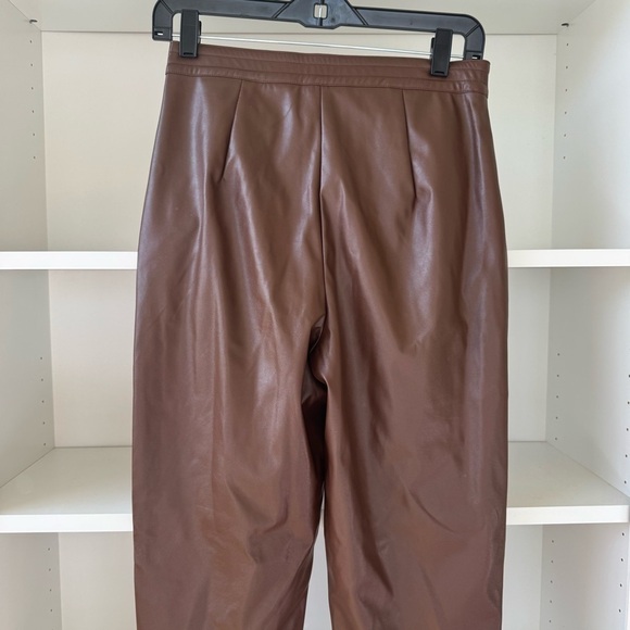 PRINCESS POLLY Brown Love Club Vegan Leather Pants - Picture 7 of 9